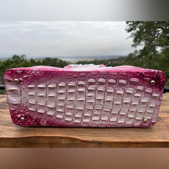 NWT Brahmin Crown of Hearts Large Duxbury Ombre Melbourne Satchel - Picture 11 of 14
